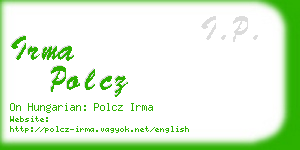 irma polcz business card